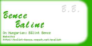 bence balint business card